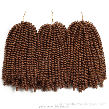 Crochet Hair Extensions Ombre Synthetic Fiber Braiding Hair Bulk Spring Twist Crochet Braids Hair